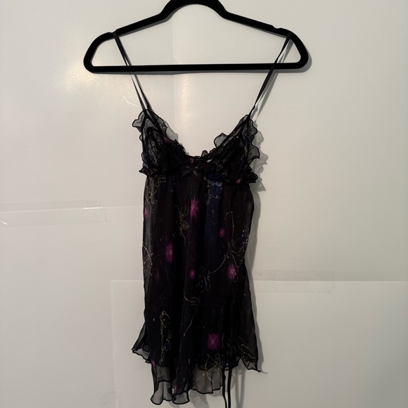 Victoria's Secret Other - Victoria's Secret Black and Purple Sheer Lingerie baby doll camisole fairy lace